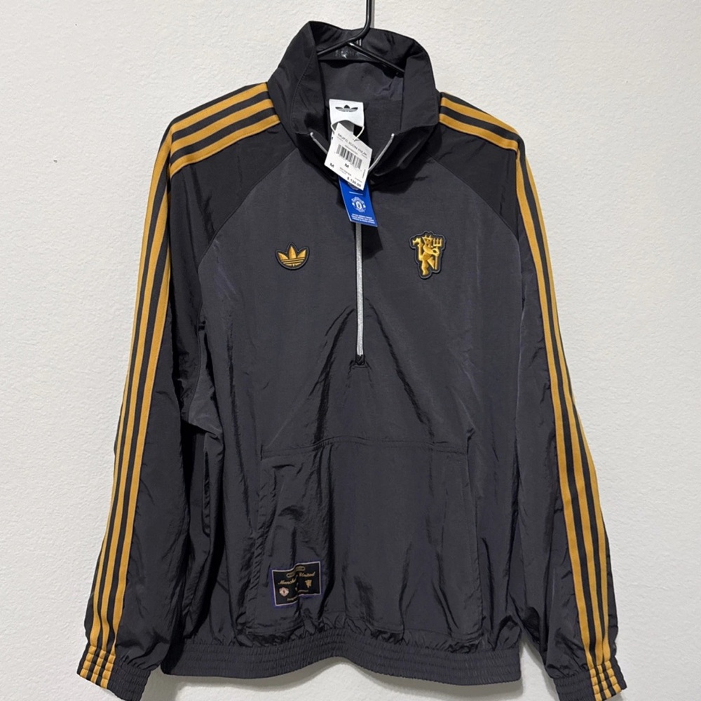 Adidas Manchester United Soccer Jacket 2025 Soccer Oversized Nylon Sz Medium